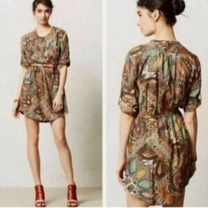 Anthropology Holding Horses Y2K Vintage Paisley Dress